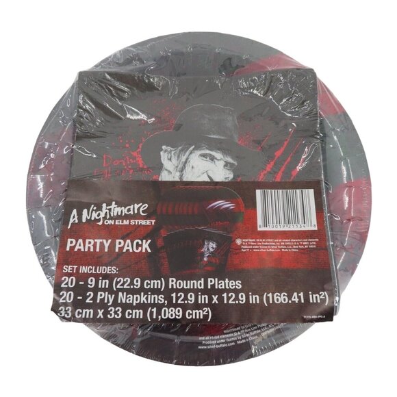 A Nightmare on Elm Street Freddy Krueger Party Pack Paper Plates Napkins Horror - Picture 1 of 8